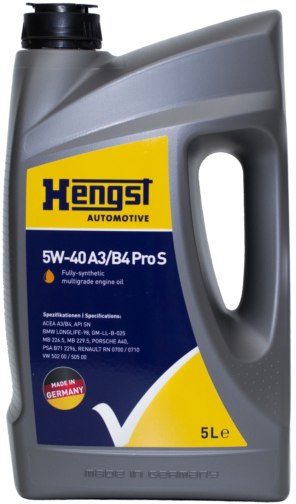 Моторное масло Hengst 5W-40 A3/B4 Pro S, 5л (Hengst: 543800000)